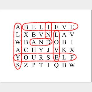 Always Believe in and Love Yourself - Crossword Puzzle Posters and Art